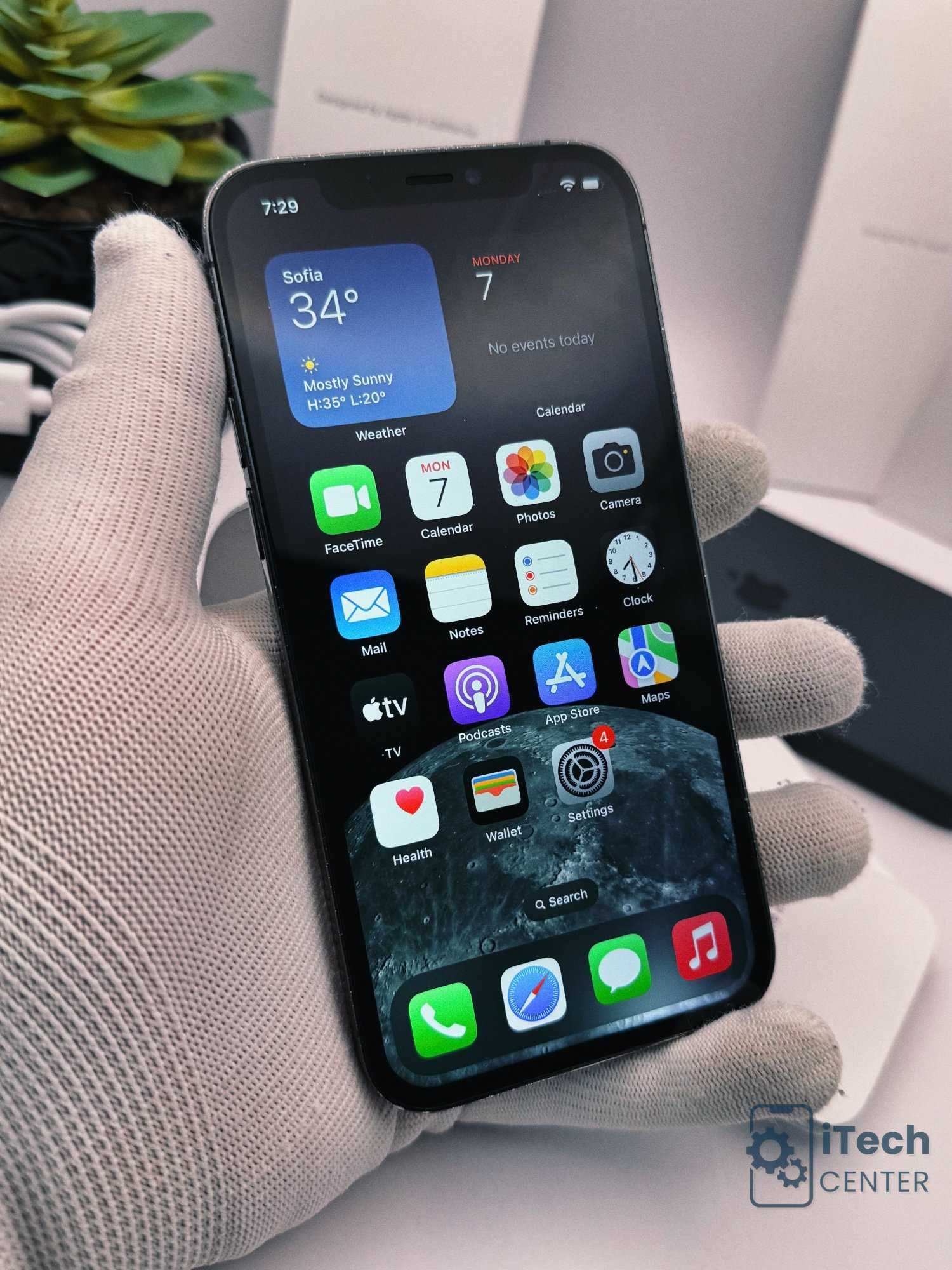 iPhone 12 Pro, 128GB, Space Gray, 100% батерия, ОТЛИЧЕН!