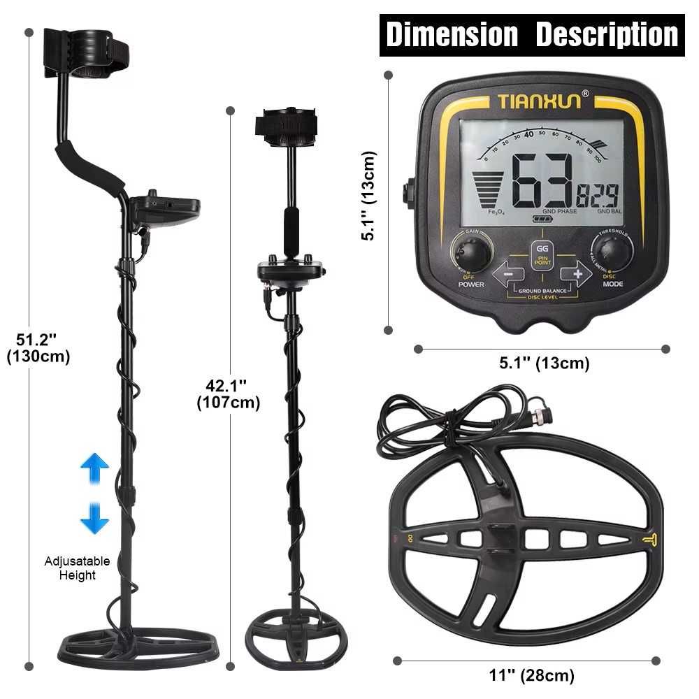 TX-850 Detector de metale profesional aur, argint, monede, chei, tevi