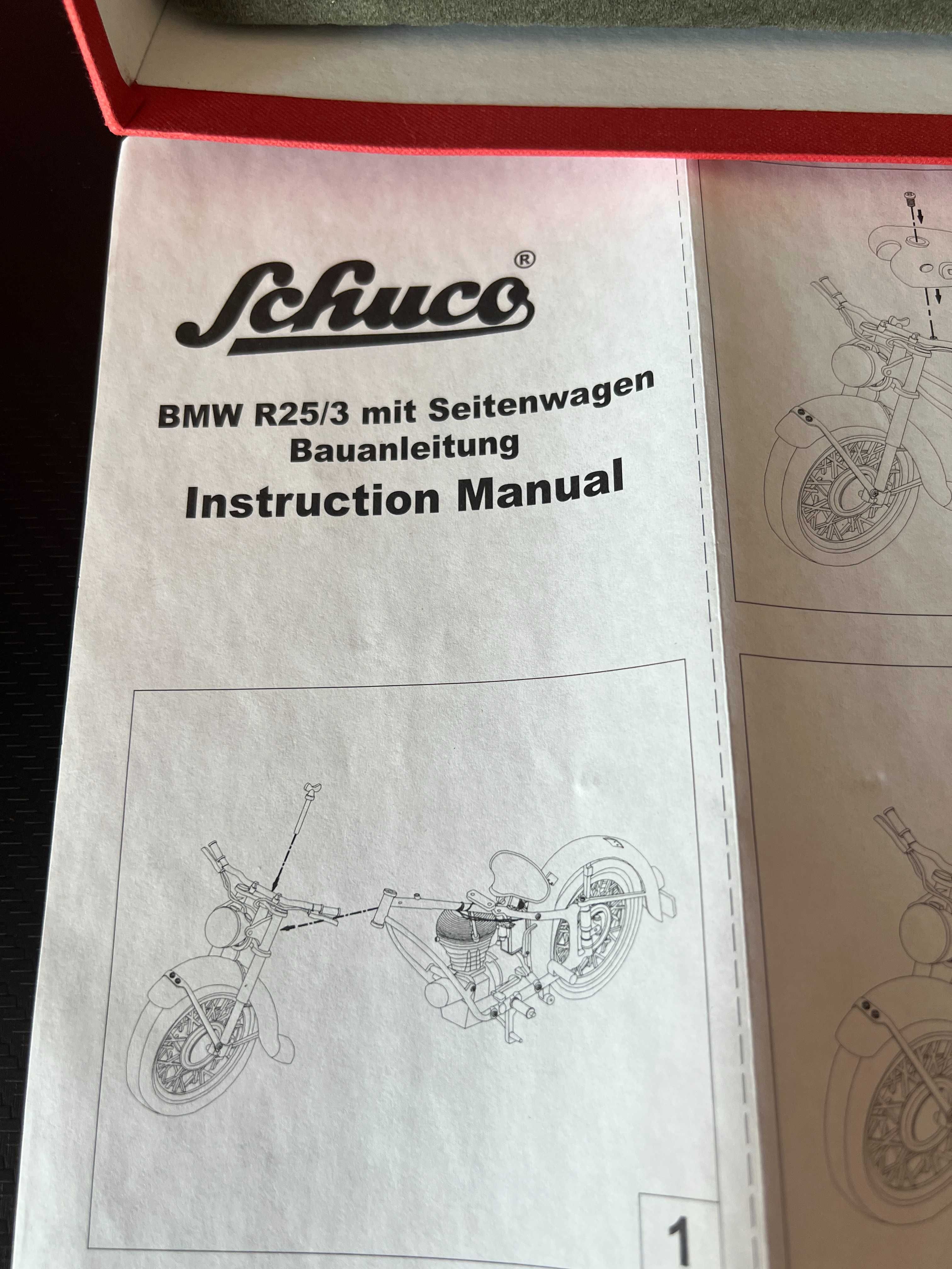Jucarie Colectie Schuco 1/10 Motocicleta Cu Atas BMW R25/3