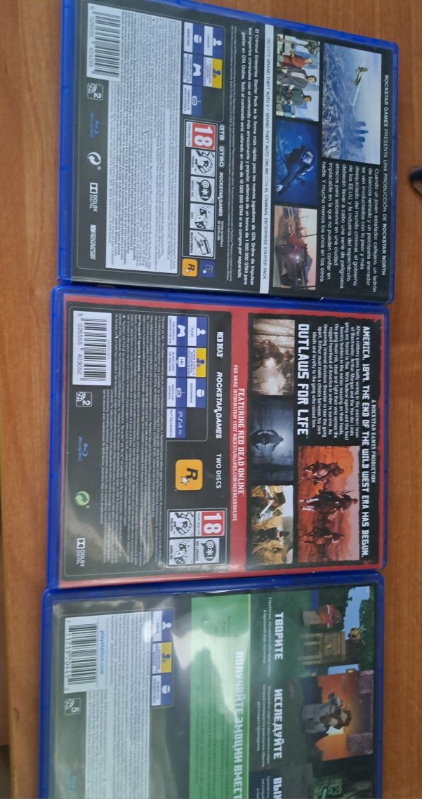 Продаю диски Minecraft, RDR2,GTA5