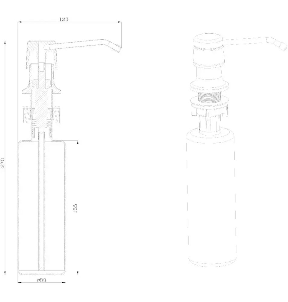 Dispenser Sapun Chiuveta Inox Datil - SIGILAT