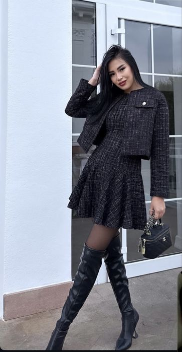 Твид двойка , пиджак и платье