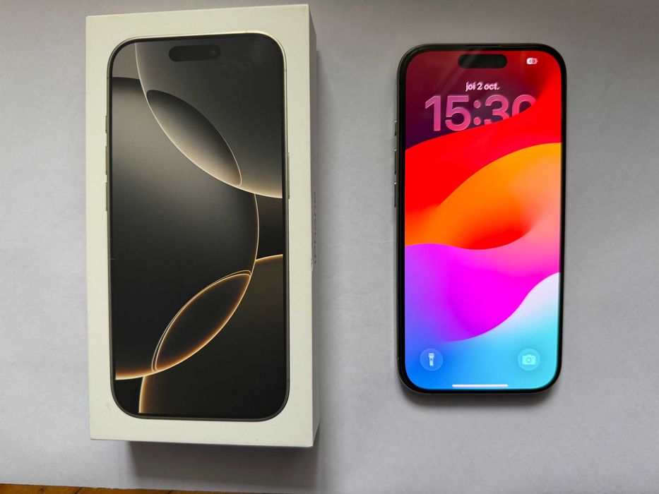 iPhone 16 Pro 128 GB Titanium stare baterie 100%  Cutie Husa Garanție