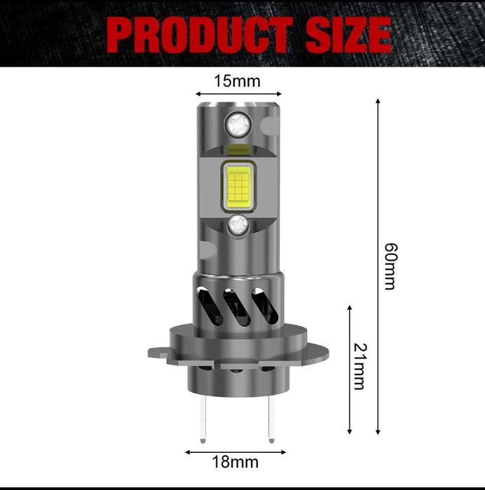 Becuri LED H7 30000LM set 2buc