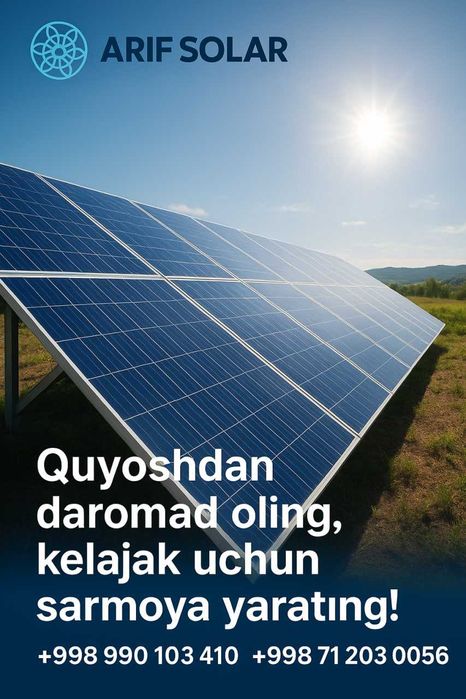 Quyosh paneli | va o`rnatish xizmatlari