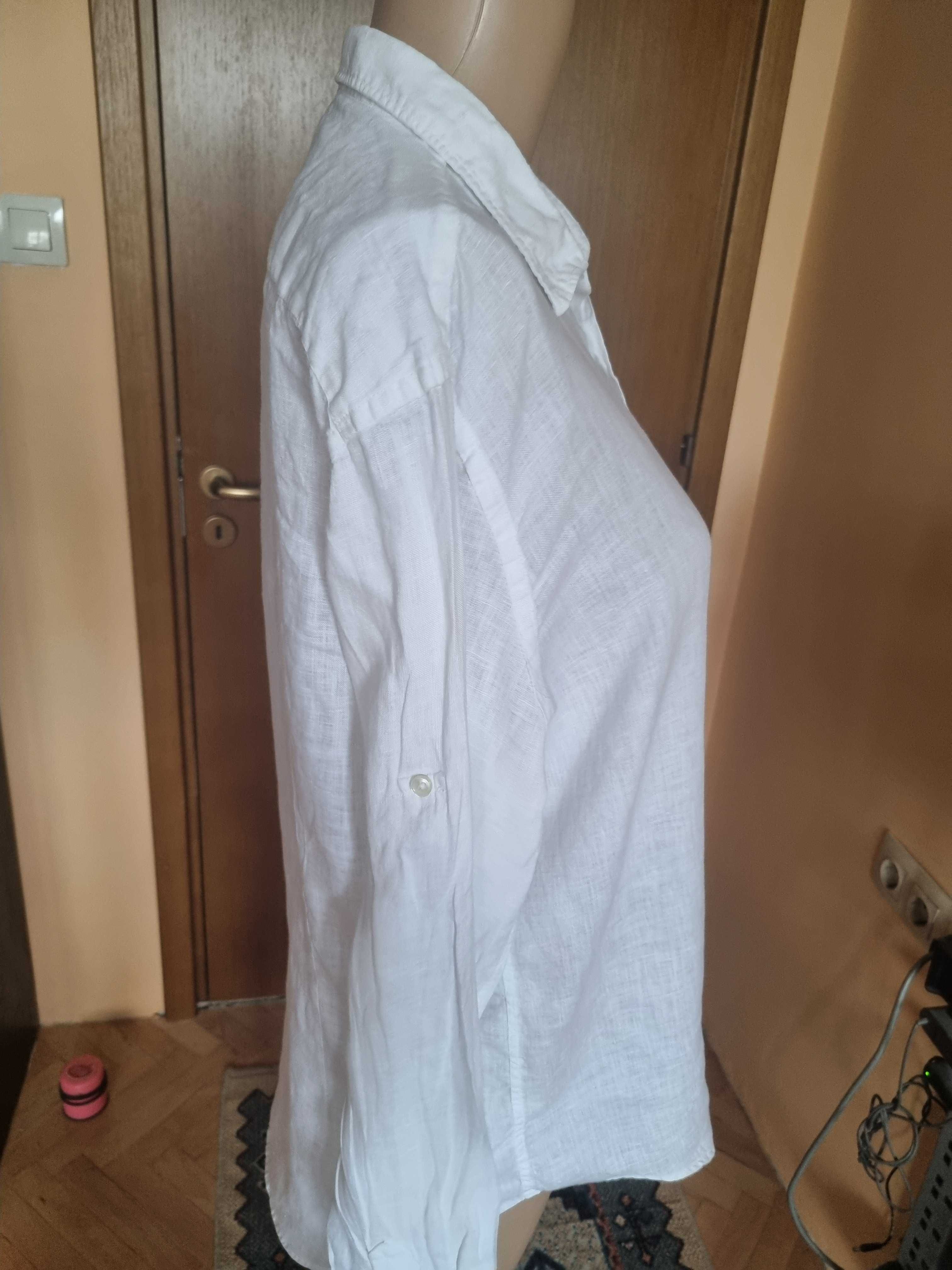 Мъжка ленена риза Zara, размер L (slim fit)