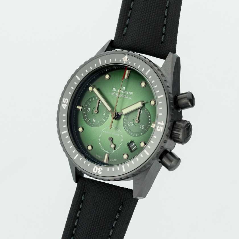 Blancpain Fifty Fathoms Bathyscaphe Chronograph Flyback Green dial