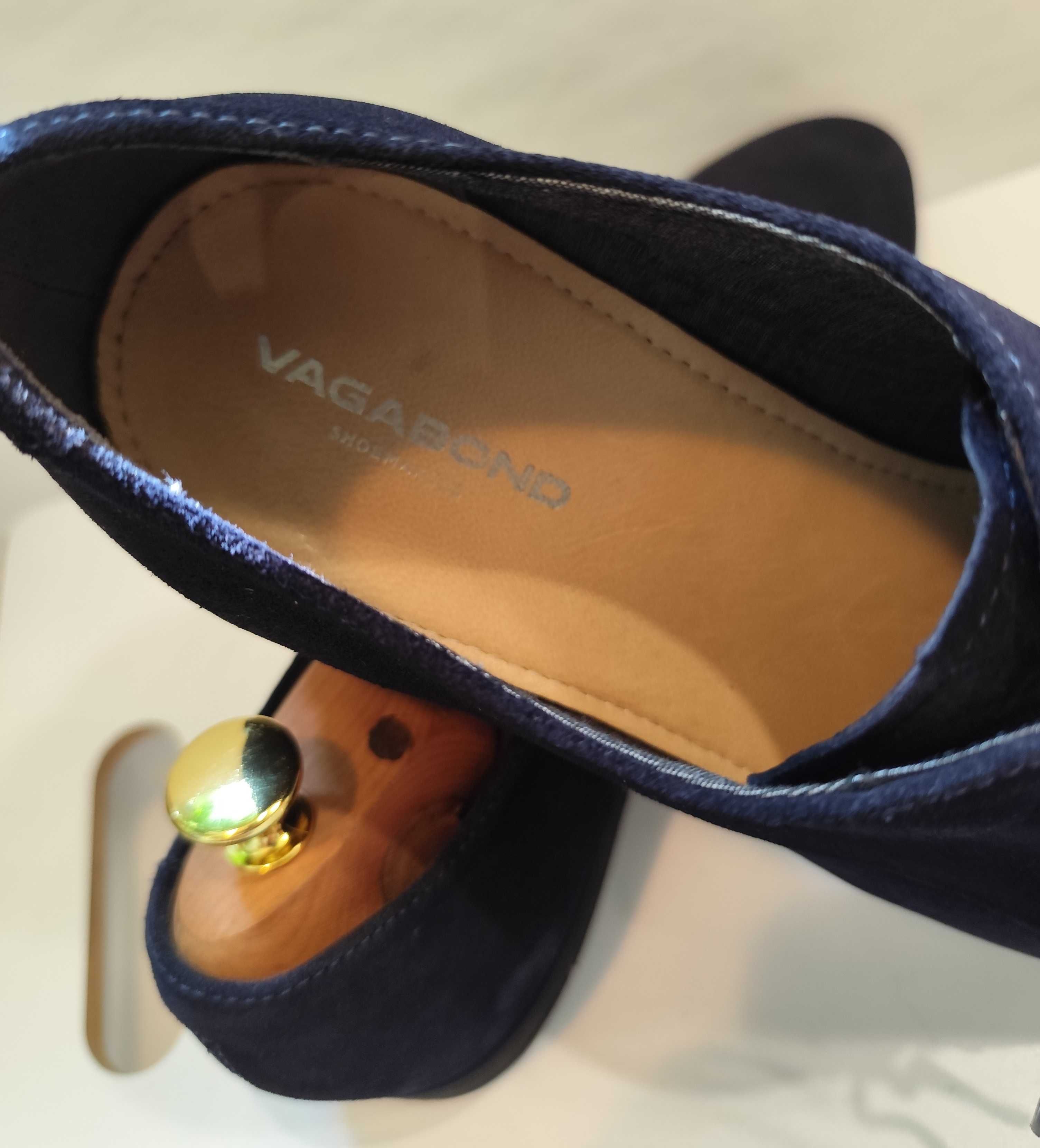 Pantofi derby 43 premium VAGABOND NOI piele naturala moale navy