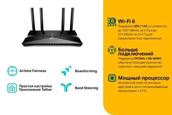 Беспроводной двухдиапазонный маршрутизатор TP-Link Archer AX20 Archer