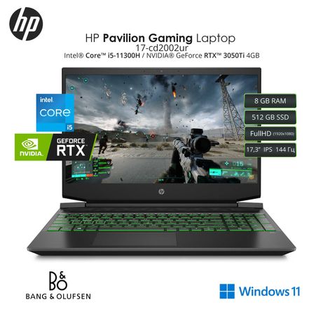 HP Pavilion Gaming 17,3'' Core™ i5-11300H  RTX™ 3050Ti  8GB/512GB