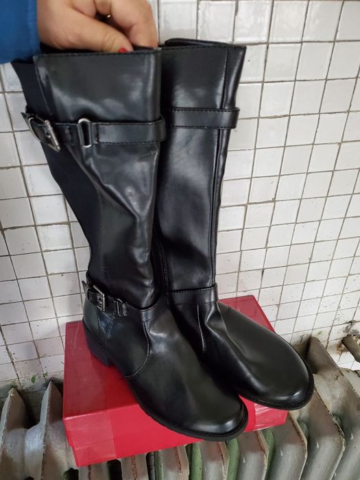 Cizme lungi din piele AKLISSA, S.U.A, marimea 36.5