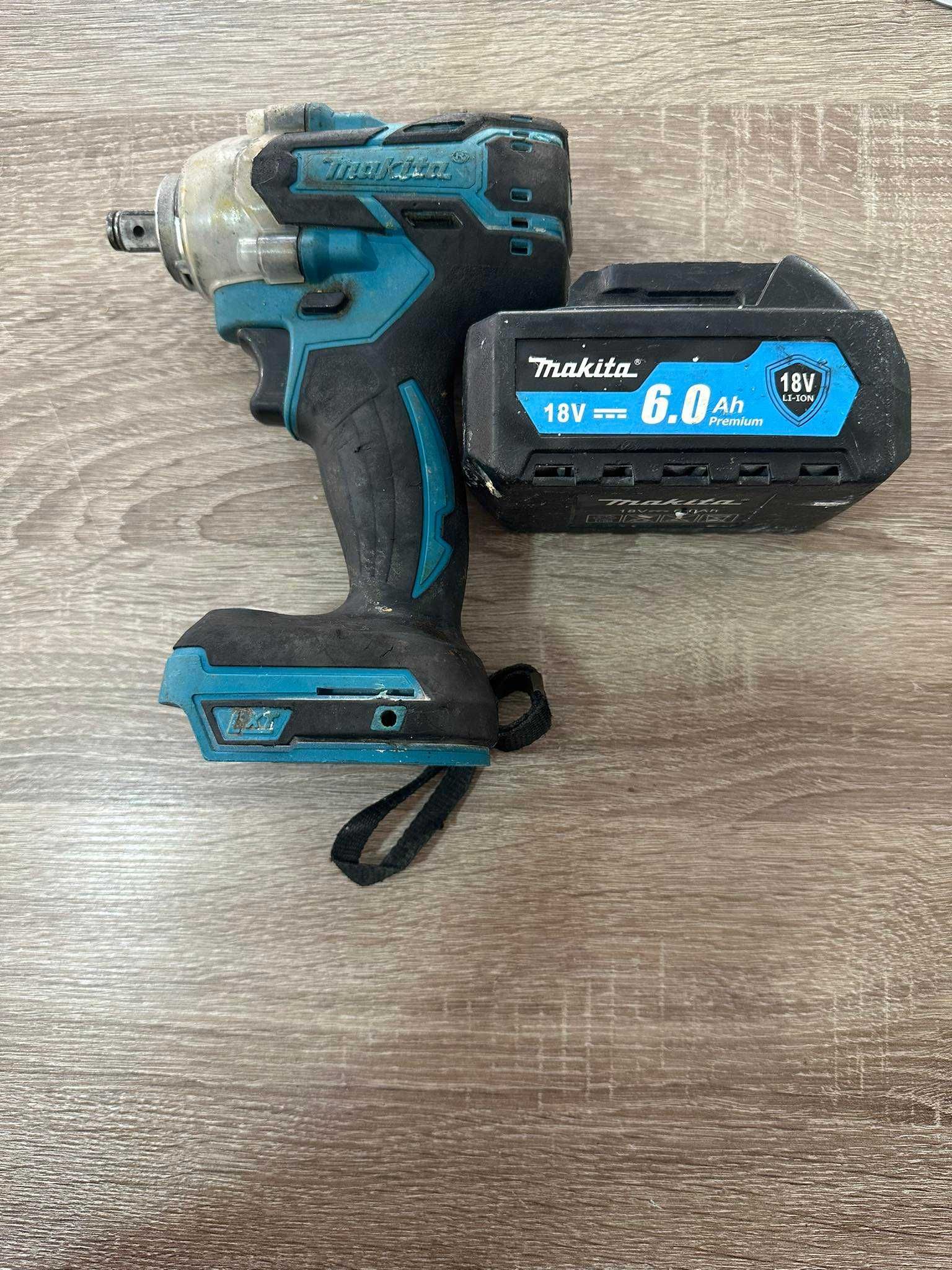 Продавам Makita гайковерт със батерия 18v 6.0ah