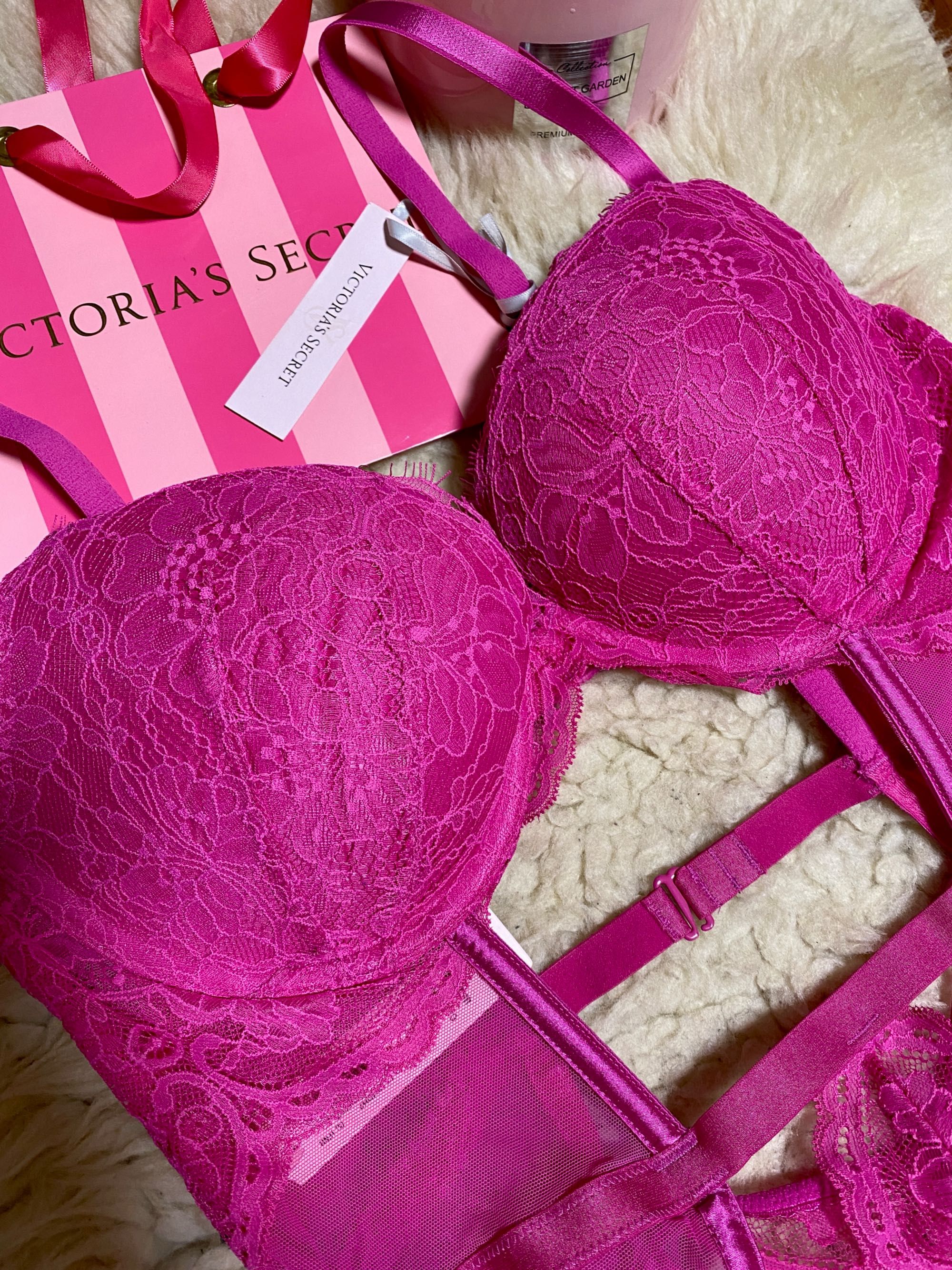 Секси дамско боди, малиново, push up Victorias secret