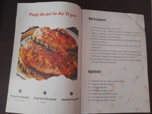 Friteuza cu aer cald noua 6litri,  bonus carte 20 retete