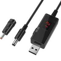 USB 5V to 9V 12V step up converter cable adapter sursa UPS DC Booster