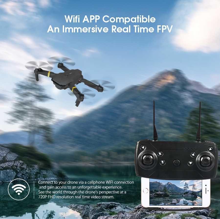 Нов дрон dron  с 4k/ Full HD камера  FPV , Wi-Fi, в куфар