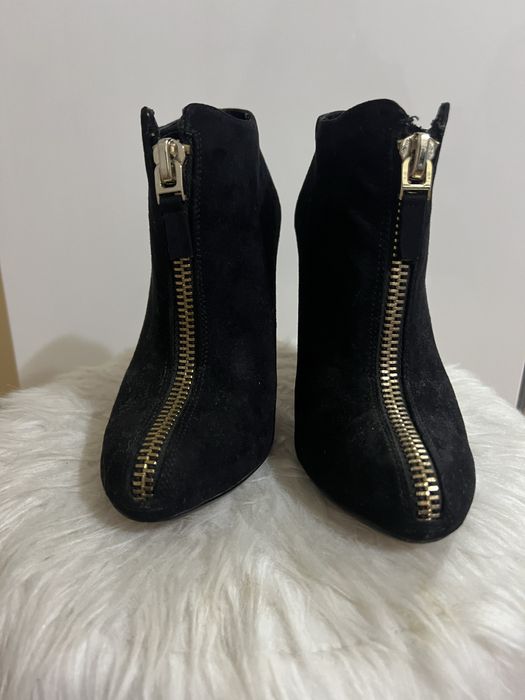 Botine cu toc Zara piele 36