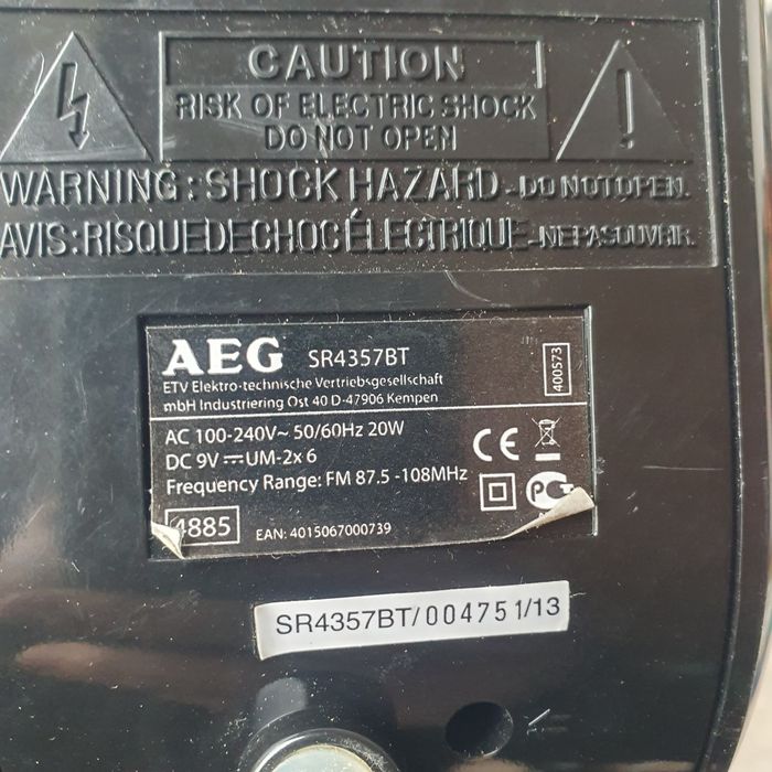 Radio cd  AEG mp3 stick