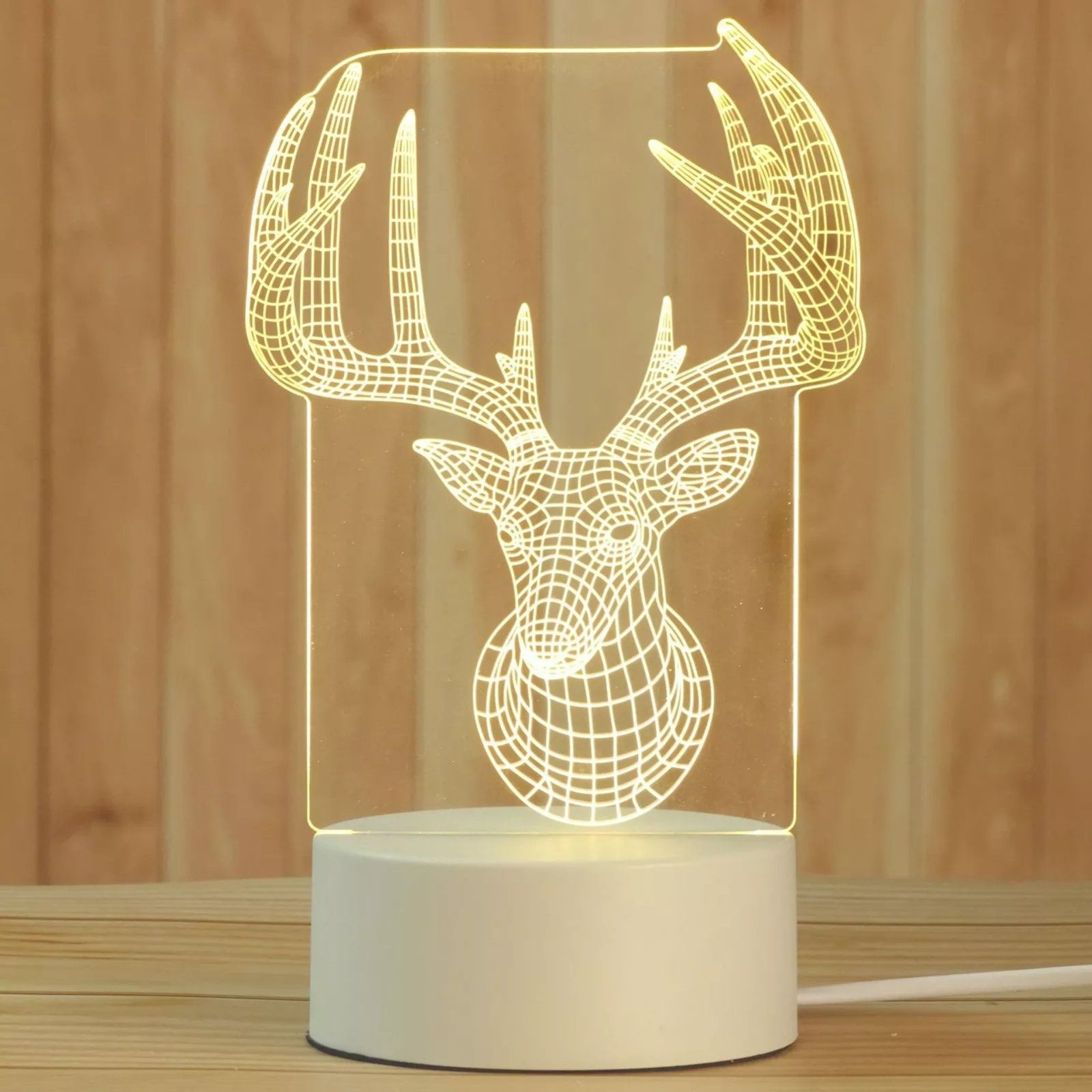 Уникални 3D LED нощни лампи.