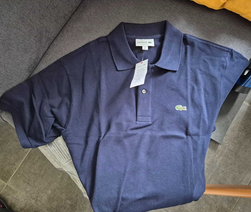 Lacoste ОРИГИНАЛНА тениска с яка и копчета L1212 Тъмносин Classic
Fit