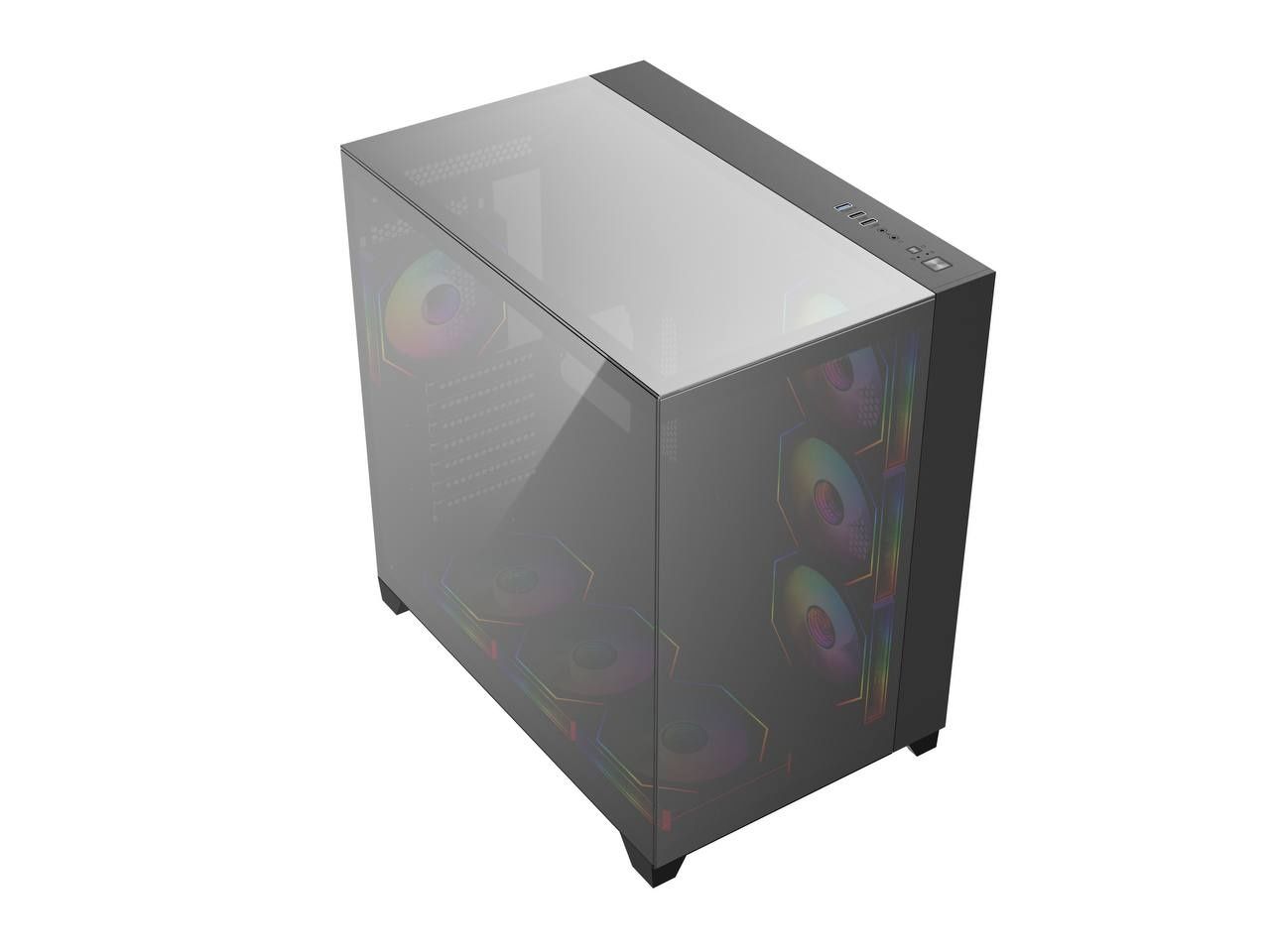 Компьютерный корпус ProGaming Infinity (7*ARGB Cooler) case aquarium