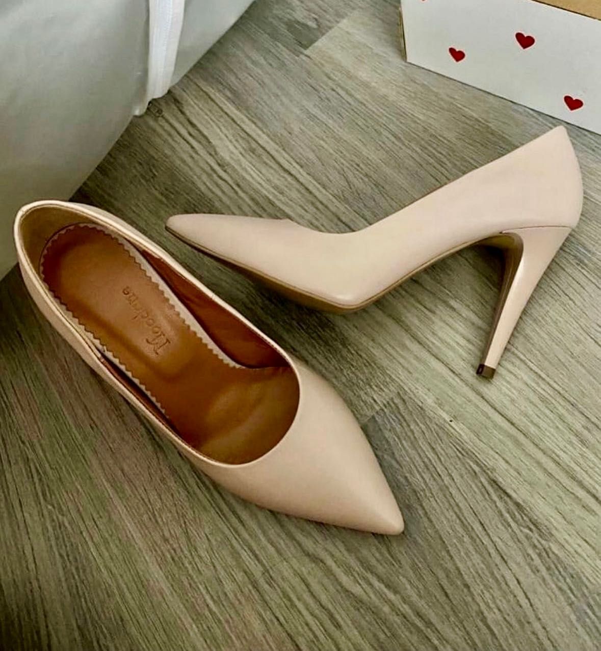 Stiletto nude 36, 100% piele naturala