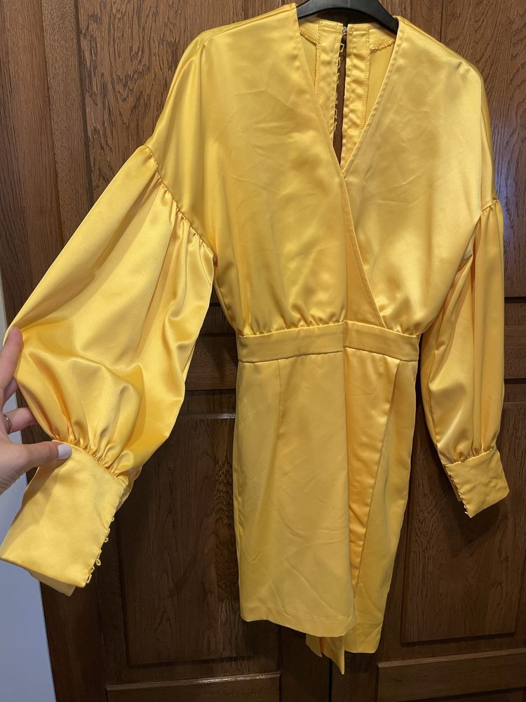 Rochie ocazie, galben mustar