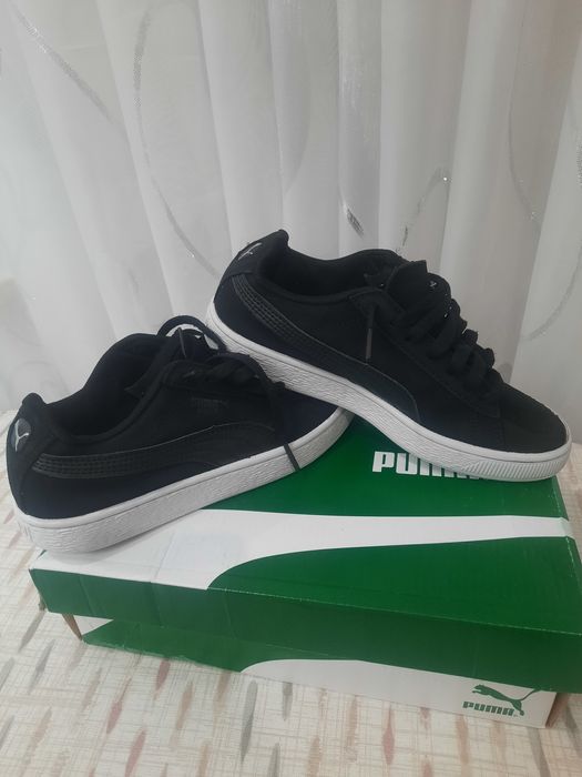 Кроссовки мужские  PUMA черные замшевые