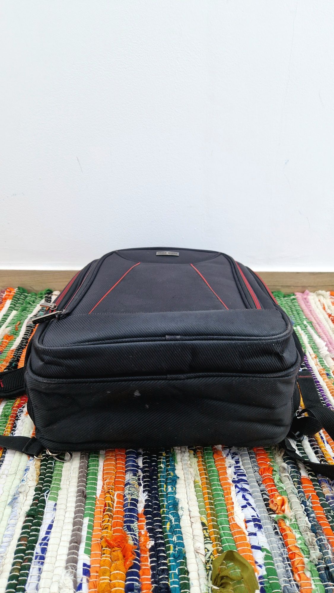 Rucsac laptop Lamonza Riga 15", 42x31x15 cm, negru / ros