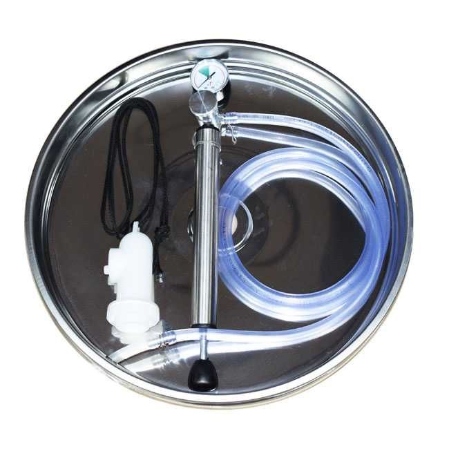 Butoi (cisternă) INOX cu capac flotant 185 L si camera din silicon