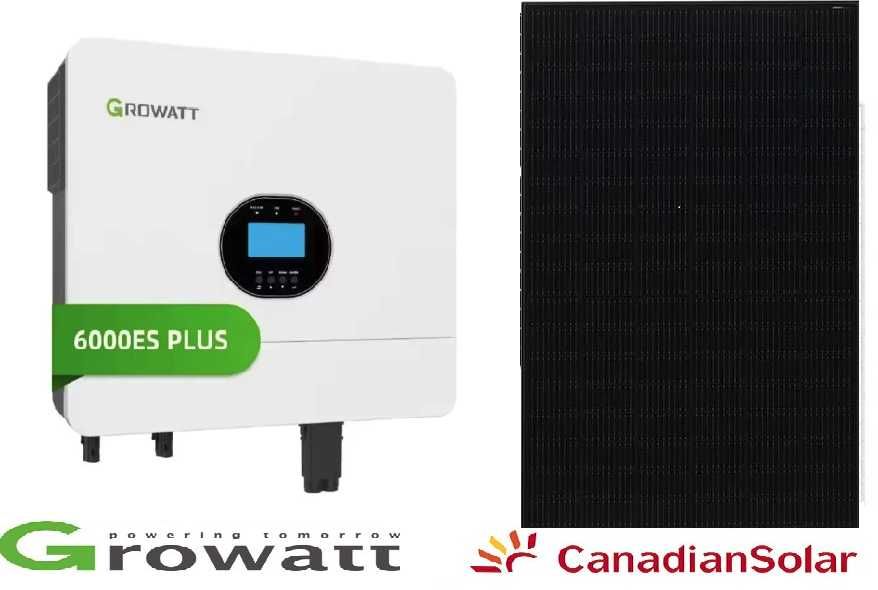 Kit Fotovoltaic complet Growatt 6kw/Lifepo4 bat 5,2KW+presetare montaj