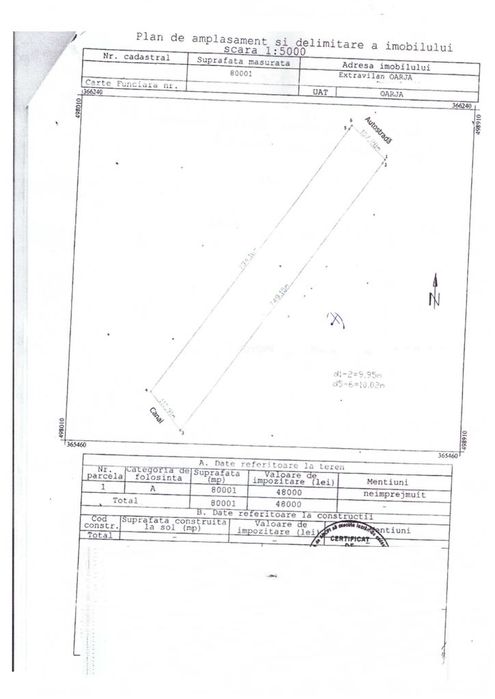 Teren autostrada, 8 ha, posibilitate parcelare