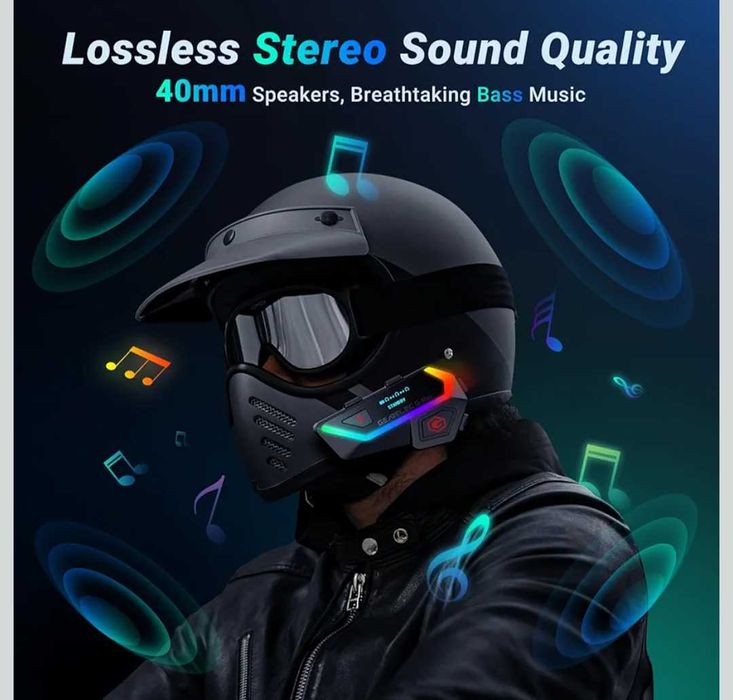 Gearelec G-MAX Bluetooth слушалки за мотоциклетна каска V5.2BT