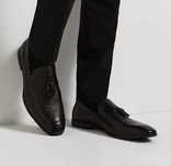 Pantofi loafers tassel River Island 40 piele naturala moale