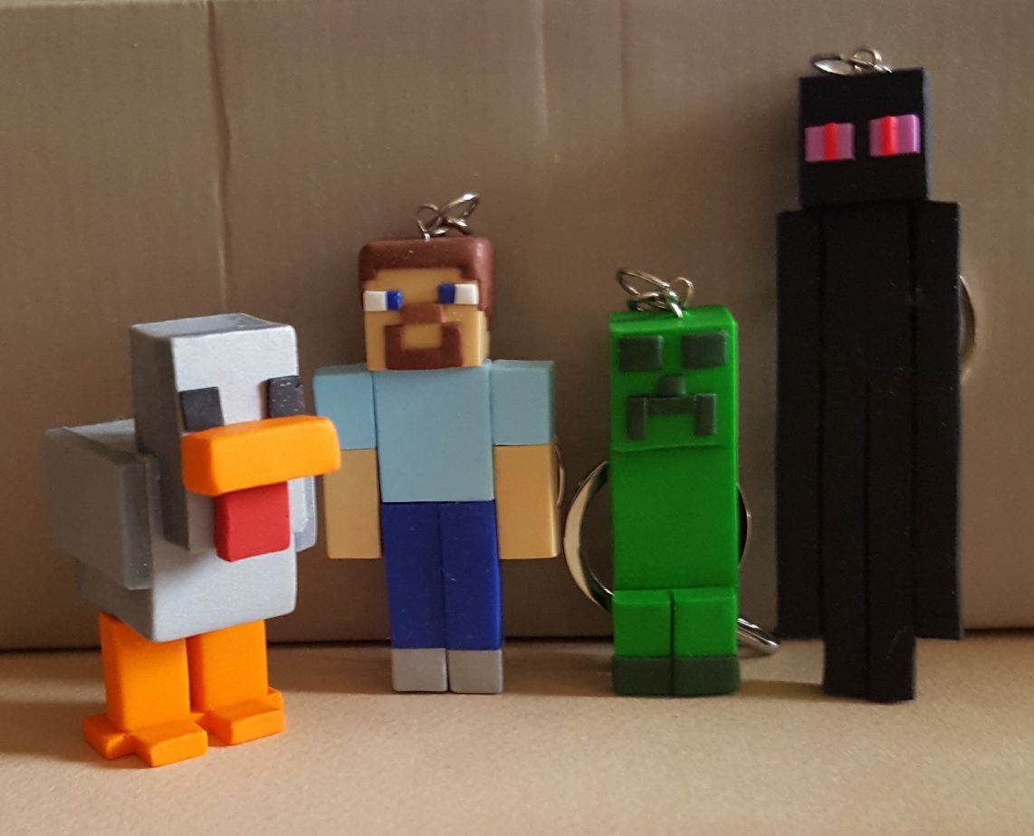 Brelocuri Minecraft Creeper pig Enderman Steve gaina  lut polimeric Fi