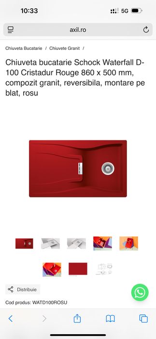 Chiuveta Schock noua