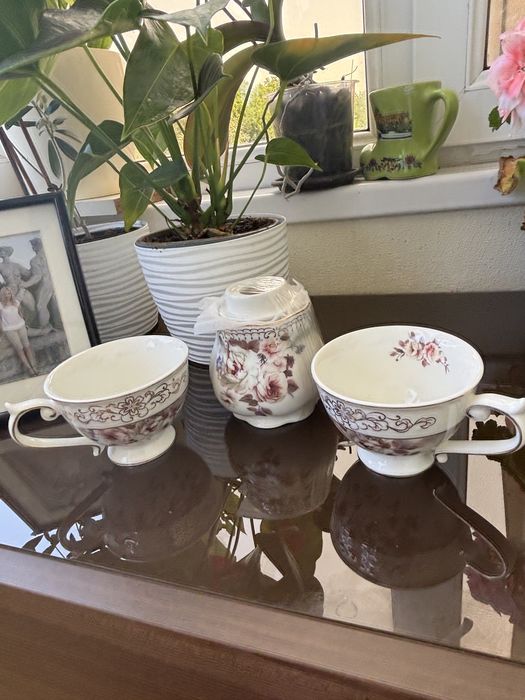 Set de cesti de cafea si zaharnita, calitate premium
