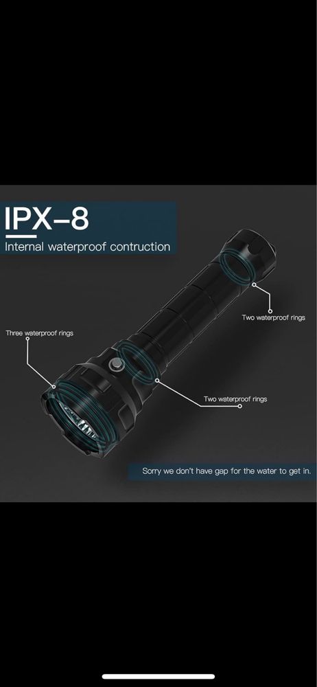 Wurkkos DL70 фенер за гмуркане, 13000 lm 4 *XHP50.2 подводно