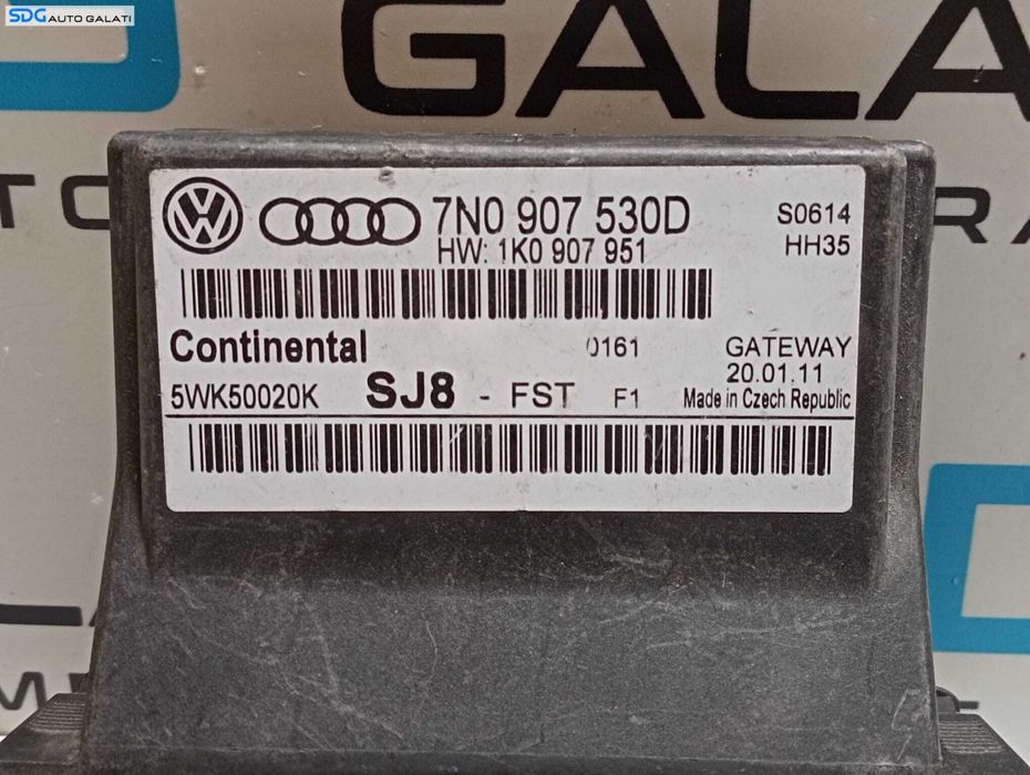 Unitate Modul Calculator CAN Gateway Volkswagen Touran 2011 - 2015 Cod 7N0907530D 1K0907951 [M7083]