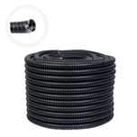 Tub copex flexibil 26 mm, 25 m, metalic cu invelis PVC, negru