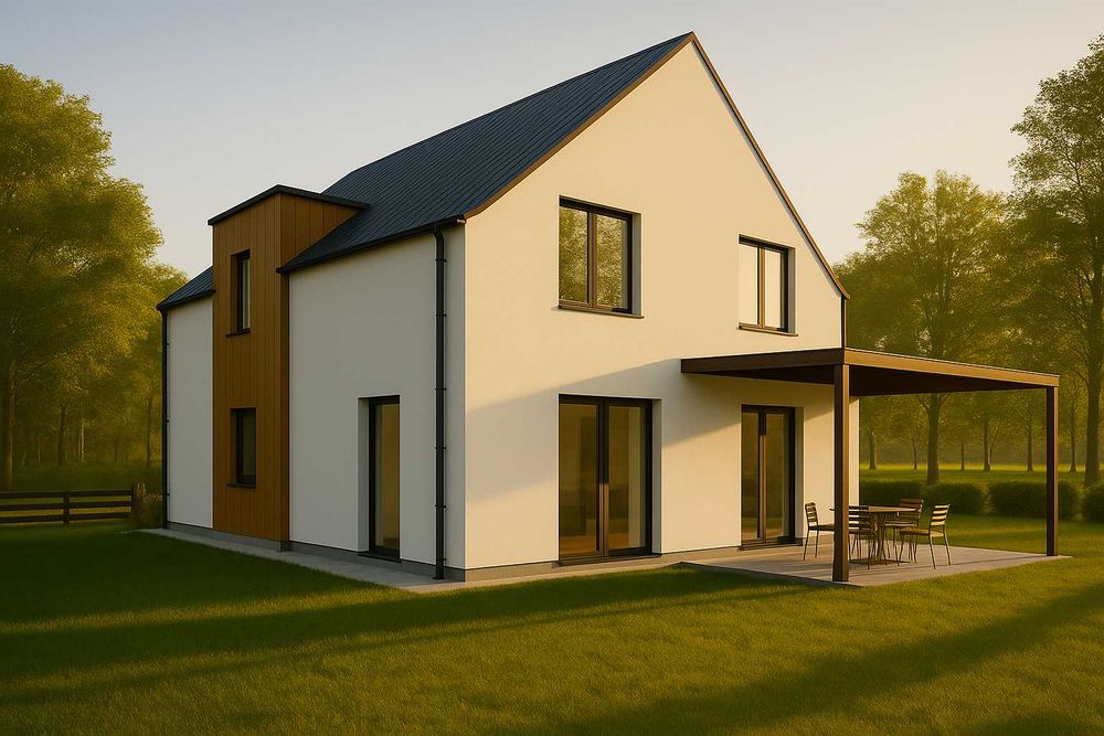 Casă noua de vânzare + teren 1.100 mp – zona metropolitană Cluj-Napoca