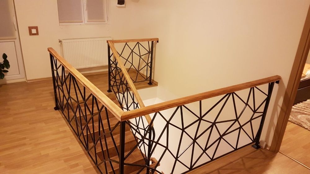 Balustrade fier forjat,inox,garduri,trepte lemn stejar,fag