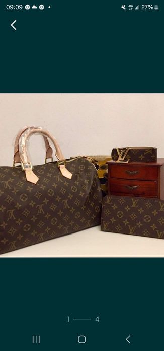 Set geanta  Speedy Medium 35cm L+portofel +curea,saculet, etichetă