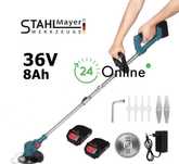 Акумулаторен тример Stahlmayer Германия 24V/6Ah-36V/8Ah две батерии +
