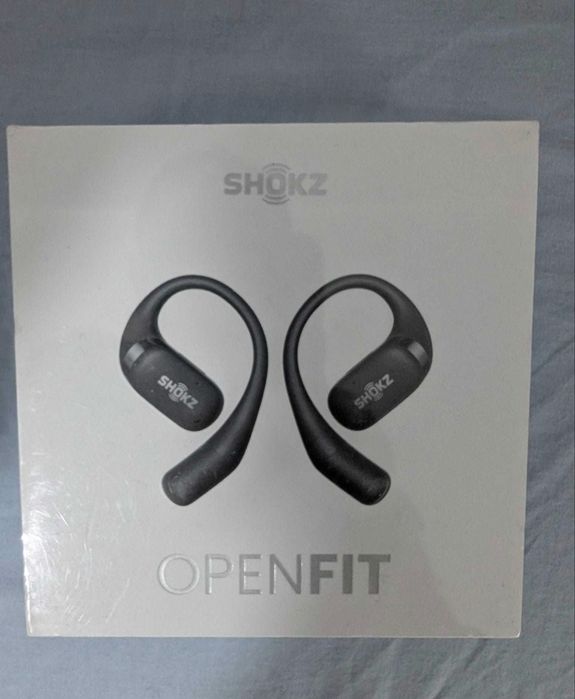 Casti Bluetooth fara fir, Shokz, OpenFit, True Wireless Sport, Negru