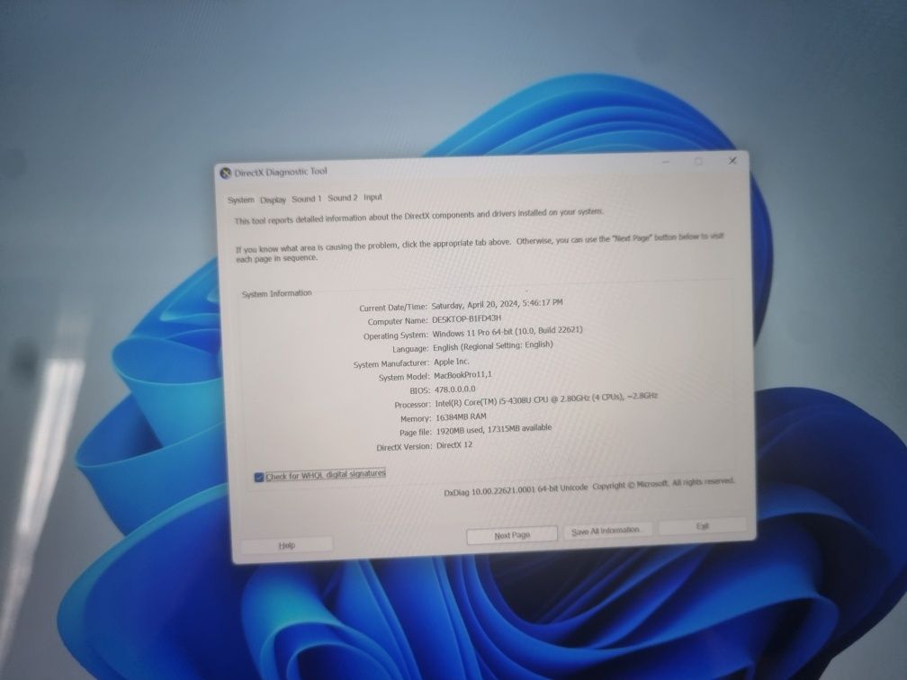 Macbook Pro i5, 16gb ram , 512 gb ssd, OSX + Windows