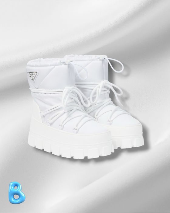 Prada Re-Nylon Boots White