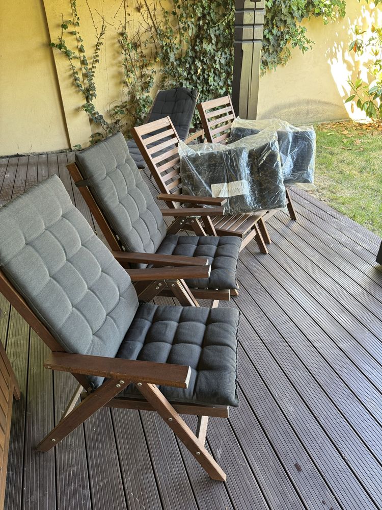 Vand set IKEA 4 scaune pliabile+perne exterior