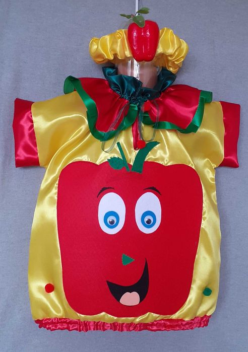 Costum Ardei gras rosu pentru copii