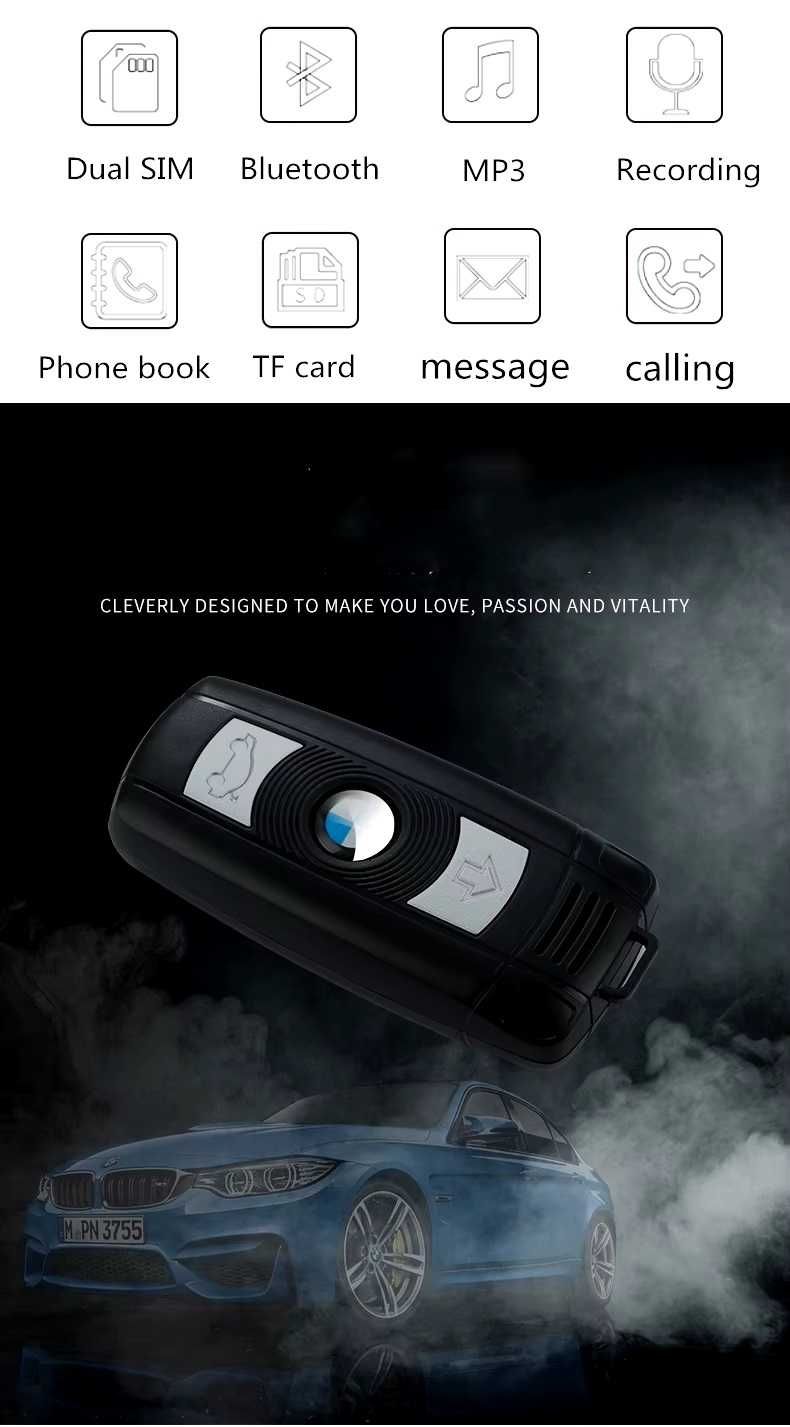 Малък телефон BMW мини телефон ключ с промяна на гласа смяна на глас